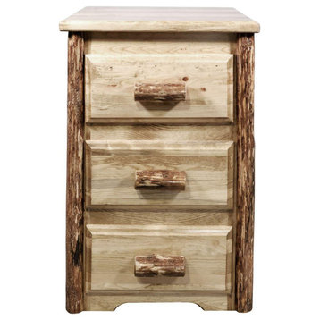 Glacier Country Collection Nightstand With 3 Drawers