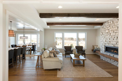Example of a transitional home design design in Other