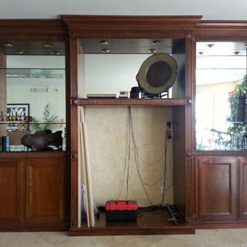 Retrofit your old entertainment center to accommodate a new flat panel HDTV.