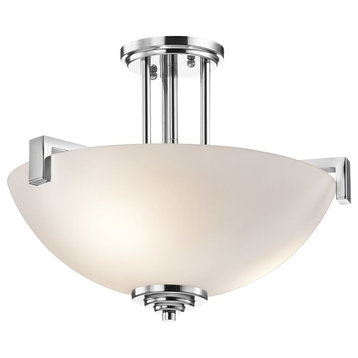 Eileen Pendant/Semi Flush 3-Light, Chrome, Standard