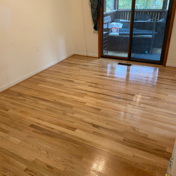 Beltsville Red Oak Hardwood Flooring Installation & Refinish Hardwood Bay Window