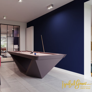 Stealth Billiards Table in Isabel Gomez Interiors