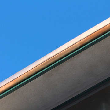 Copper Angle Faced Gutter in Redondo Beach
