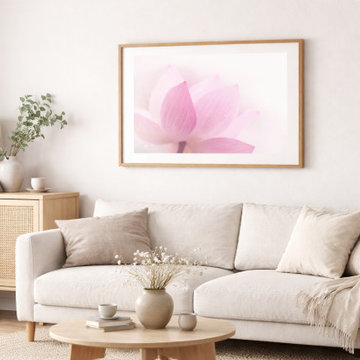 Closeup on Lotus Flower Petal Japandi Style Artwork