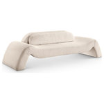 Meridian Furniture - Austin Upholstered Sofa, Beige, Microsuede Corduroy, Sofa - Dare to be different with the Austin beige corduroy sofa. Its avant-garde design and luxurious corduroy upholstery offer a truly unexpected seating experience. The sofa is a modern marvel that redefines comfort and style with its innovative design to create a truly unforgettable piece.
