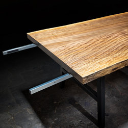 Live Edge Dining Table Walnut with Extendable Leaves - Dining Tables