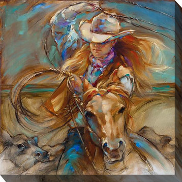 Cowgirl Up Canvas Art Print, 24"x24"
