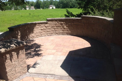 Large privacy wall, and patio