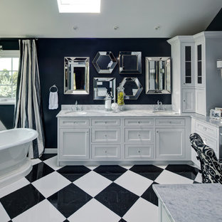 White Cabinets With Black Countertop Bathroom Ideas Photos Houzz