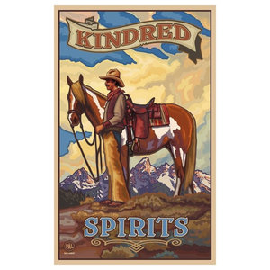 Lanquist Utah Cowboy Giclee Art Print Poster from Original Travel Artwork by Artist Paul A