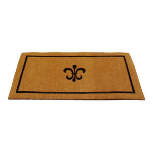 Fab Habitat Handwoven Extra Thick Watercolor Floral Coir Doormat