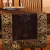 Hand Painted Deluxe 72"x17" Table Runner, Coffee Brown