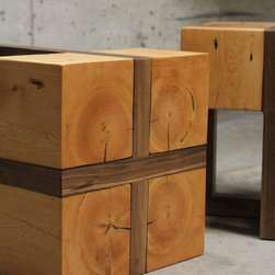 Hobby Project - Reclaimed Beam and Walnut Tables - Coffee And Accent Tables