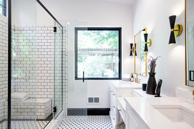Inspiration for a mid-sized contemporary bathroom remodel in Dallas