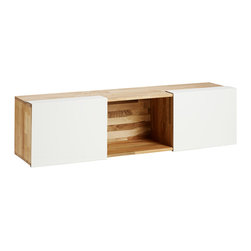 LAXseries Wall Mounted 3X Shelf with white aluminum cover panels - Storage Cabinets