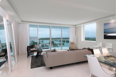 Example of a trendy home design design in Miami