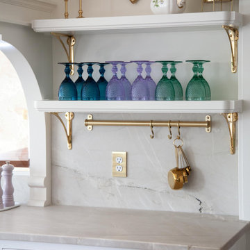 Blush Pink Isles Kitchen