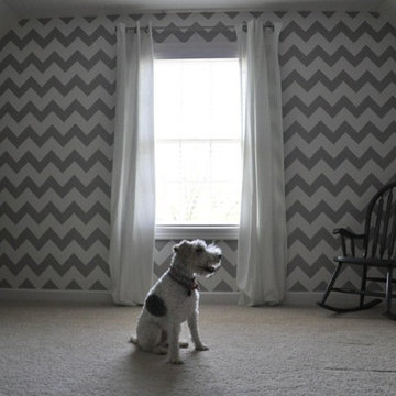 Modern Chevron Wall Stencil Projects