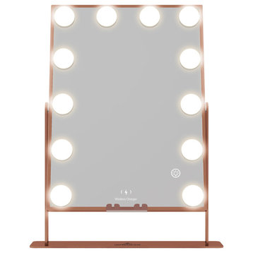 Hollywood XL Tri Tone LED Makeup Mirror, Rose Gold