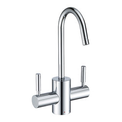 Point of Use Instant Hot/Cold Water Drinking Faucet with Gooseneck Swivel Spout - Hot Water Dispensers