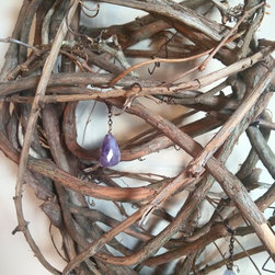 Amethyst & Vines Crescent Moon - Wall Accents