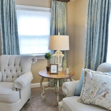 Beach Inspired Traditional Living Room