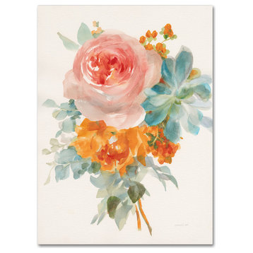 Danhui Nai 'Garden Bouquet II Orange Red' Canvas Art, 24x18
