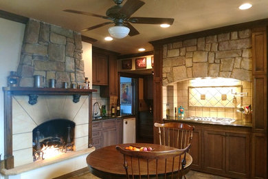 Arts and crafts kitchen photo in Cleveland