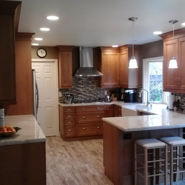 Kitchen FP475 Columbia Cabinets Clear Alder Wheatfield stain