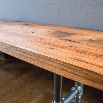 Industrial Bench | Barn Wood Bench | Oak Bench