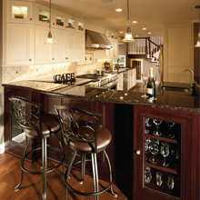 Angled end cabinets