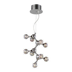 Elk Group International - Molecular Modern Nine-Light  Halogen Chandelier - Chandeliers