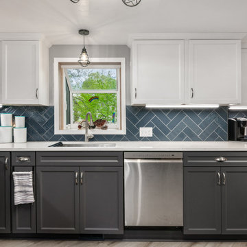 Two-Tone Kitchen Remodel Done With New Kitchen Solvers Legacy Cabinets