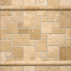 ivory travertine backsplash - Tile