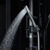 Platinum Anzio Walk-in Steam Shower Sauna Spa w/ jets Smart TV Bluet, Black, Rig