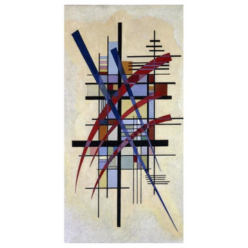 "Zeichen mit Begleitung" Digital Paper Print by Wassily Kandinsky, 14"x26"