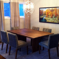 Stained Live Edge Dining Table - Dining Tables