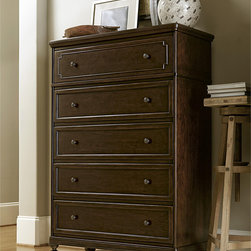 Proximity Cherry Wood 5 Drawers Chest - Dressers