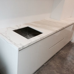 Honed Calacatta Extra Marble Laundry Top with Undermount Sink - Products