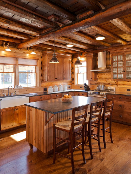 Log Cabin  Kitchens  Home Design Ideas  Pictures  Remodel 