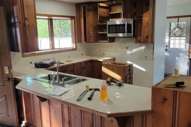 Kitchen Remodel with butcher block counter tops