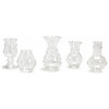 Two's Company Verre Set of 5 Hand Blown Glass Bud Vases