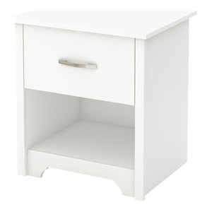 South Shore Vito Nightstand In Pure White Transitional Nightstands And Bedside Tables By Homesquare