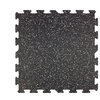 23"x23" Professional Grade Interlocking Rubber Floor Tiles, Set of 9