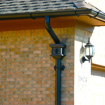 Half Round Gutter with all the decorative embellishments. This customer told us