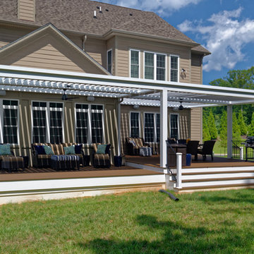 Expanded Outdoor Living with Large Deck and Equinox Adjustable Louvered Roof