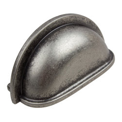 GlideRite Hardware - 3" Classic Bin Pull, Weathered Nickel - Cabinet And Drawer Handle Pulls