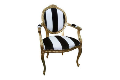 "Alice" Inspired Black and White Gilded DIning Room