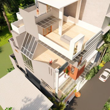 Abri Lumiere 40x50 Contemporary House Design in JP Nagar