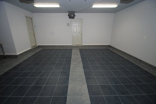 Luxury Tile Floor Installation In Garage, Tiling A Garage Floor